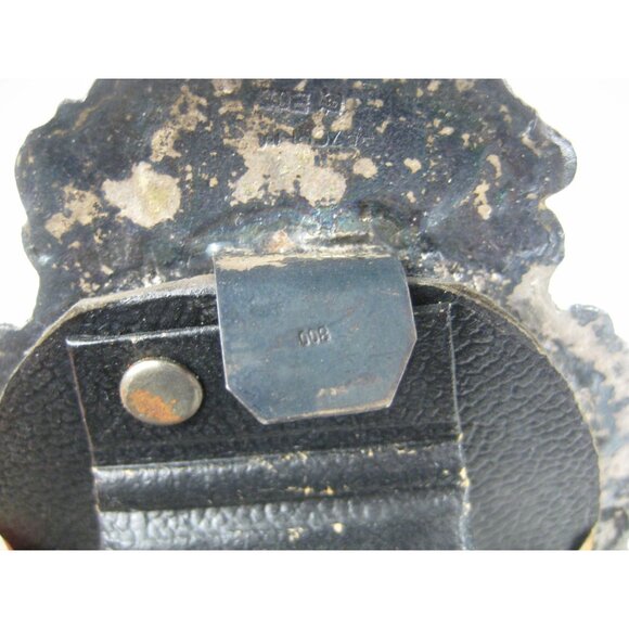 Antique Silver 800 Ornate Oval Picture Frame Blue Velvet Table Top Easel 1920s - Picture 12 of 14